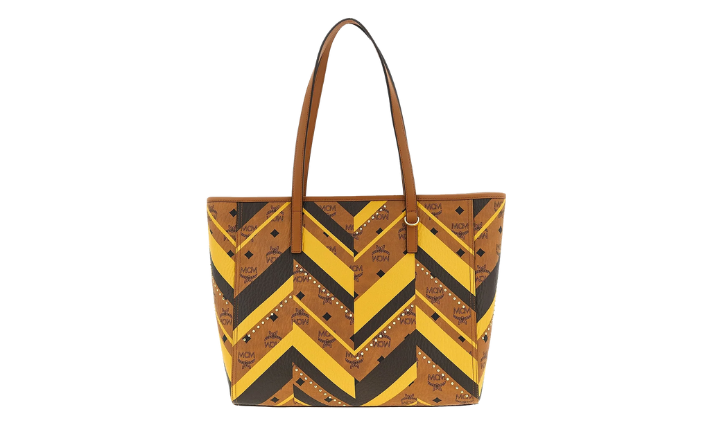 Medium Toni Mega Monogram Shopper in Visetos "Cognac" MWPFAMT02CO001