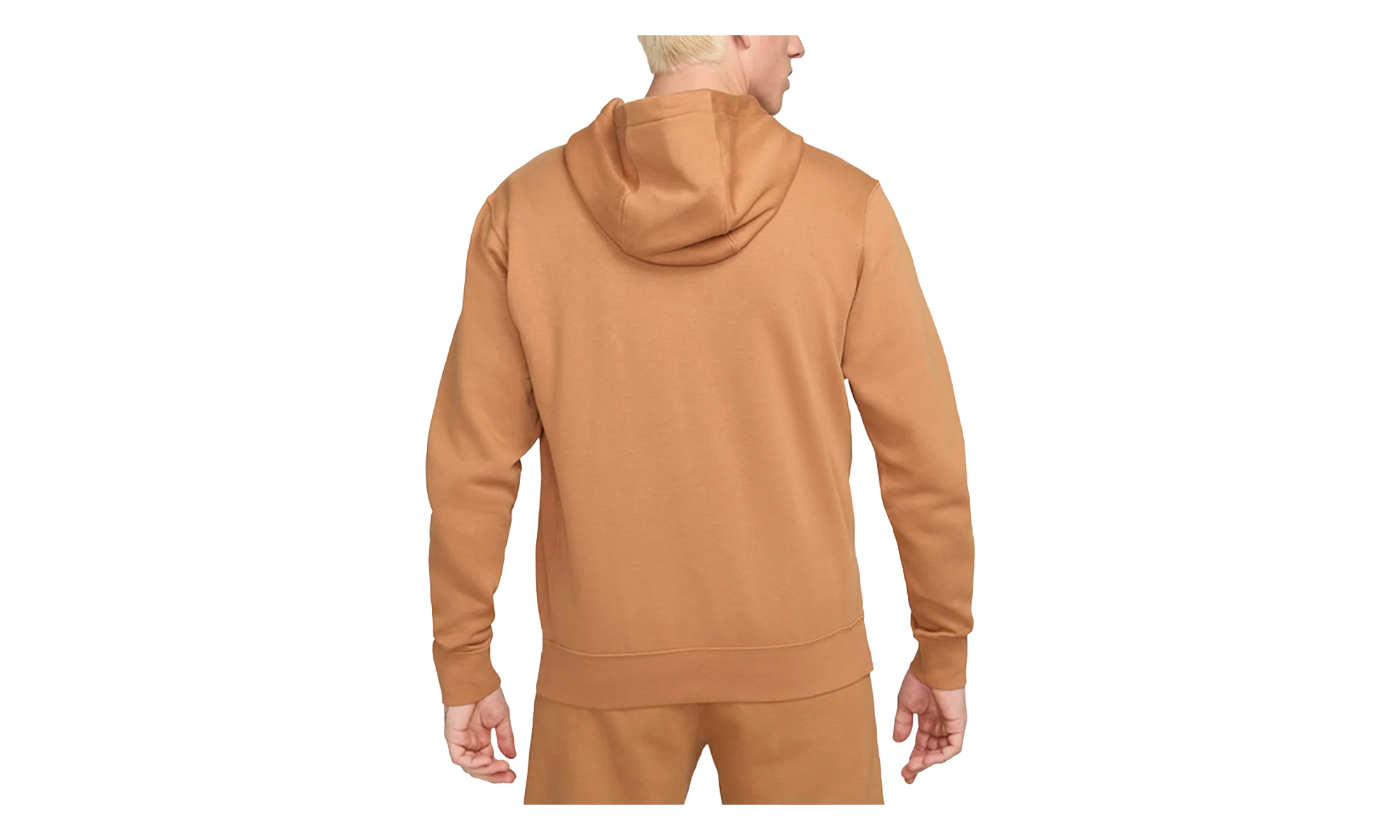 Sportswear Club Fleece Embroidered Hoodie "Flax / Flax / White" BV2654 224