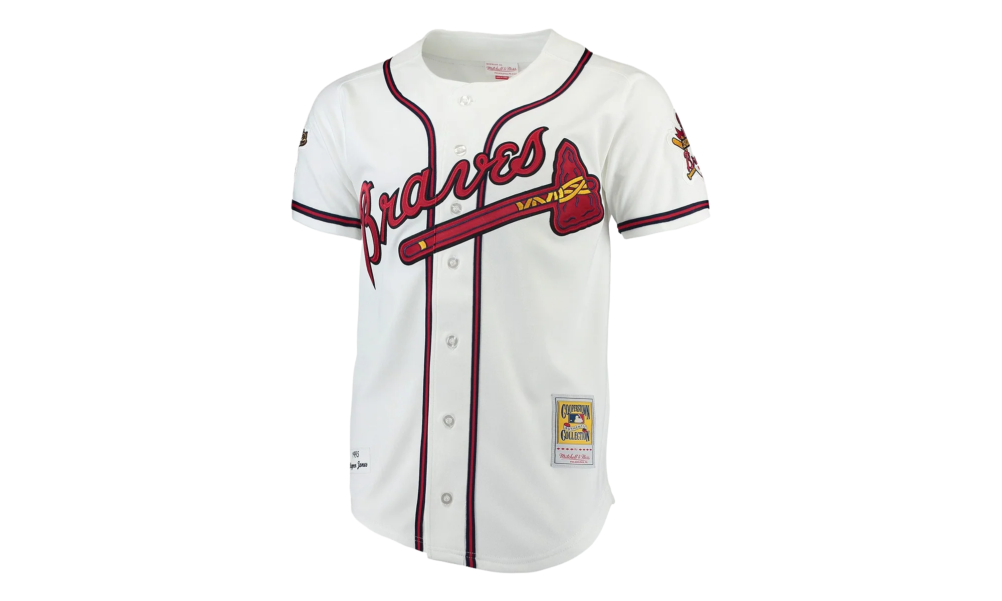 MLB Chipper Jones Home Jersey "1995 Atlanta Braves - White" AJY1GS18401 ABRWHIT95CJO