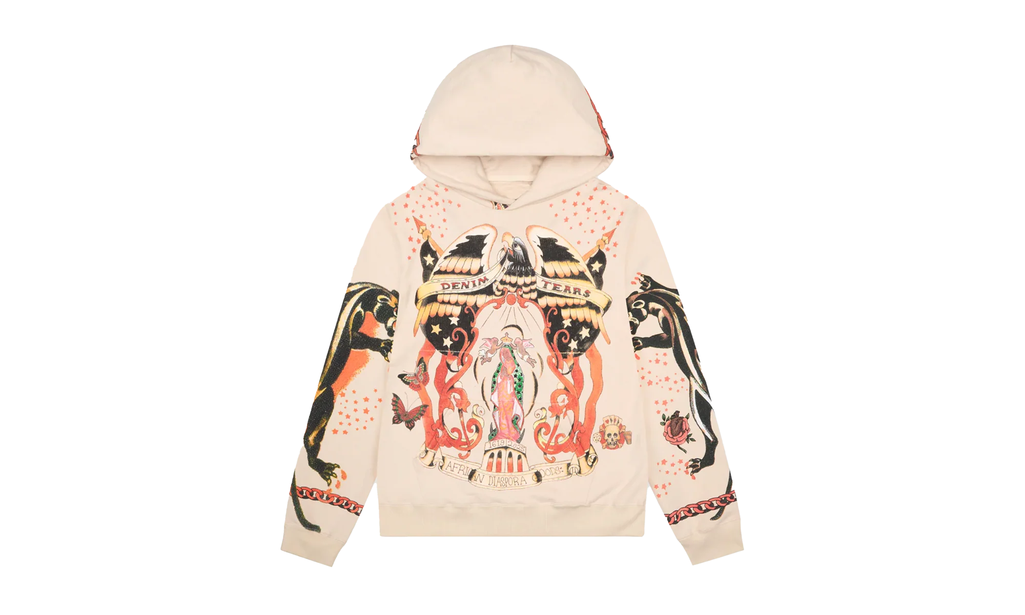 Tattoo Pullover Hoodie "Cream" DT579