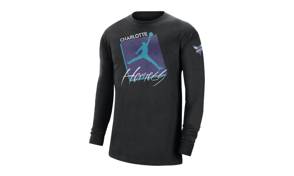 NBA Charlotte Hornets Courtside Statement Edition Max 90 T-Shirt "Black" DZ5555 010