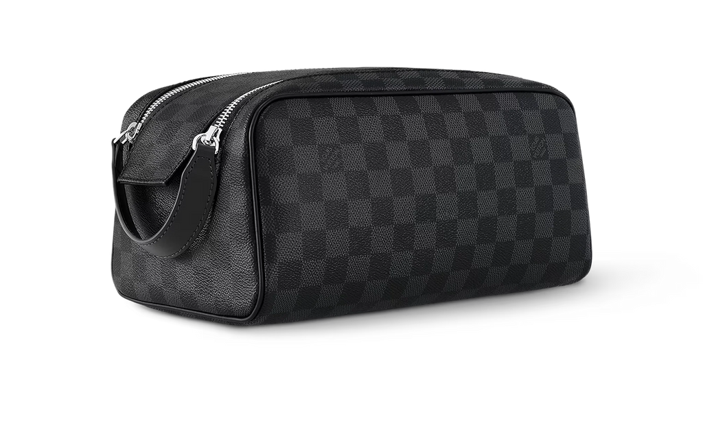 Dopp Kit Toilet Pouch "Damier Graphite Canvas" N40127
