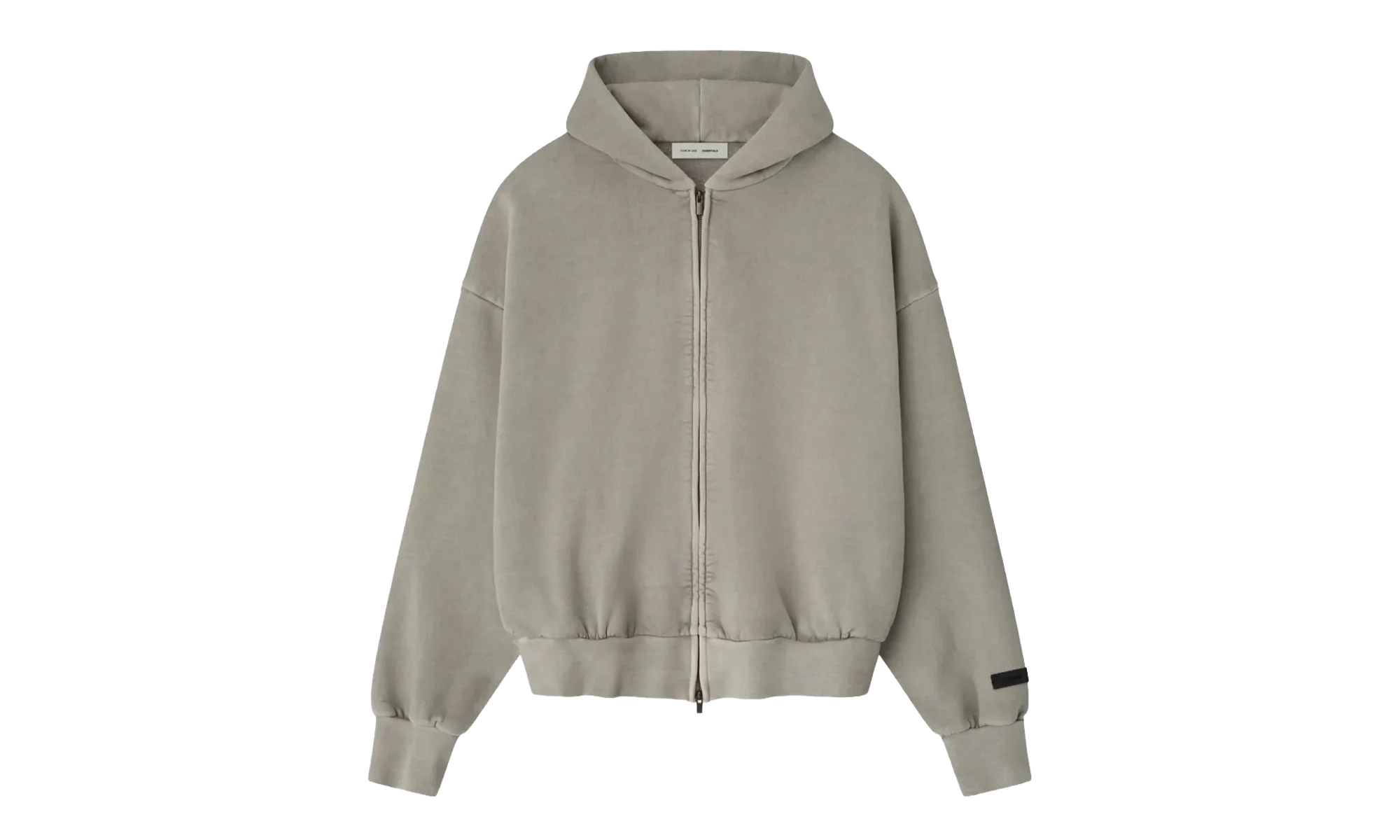Embroidered Classic Full Zip Hoodie "Smoke Grey" 192HO254781F