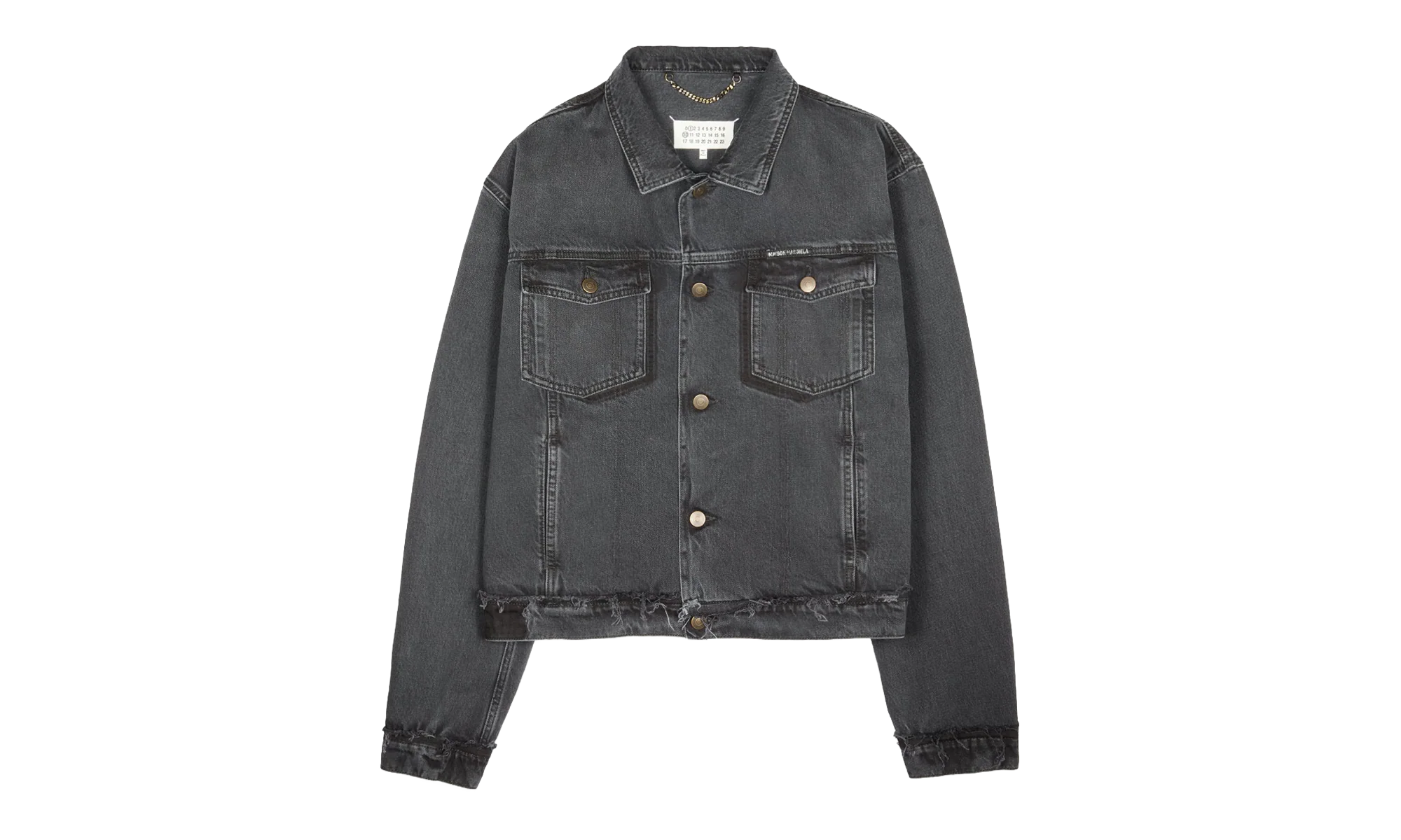 Washed Denim Jacket With Logo "Washed Black" S50AM0654S30842965