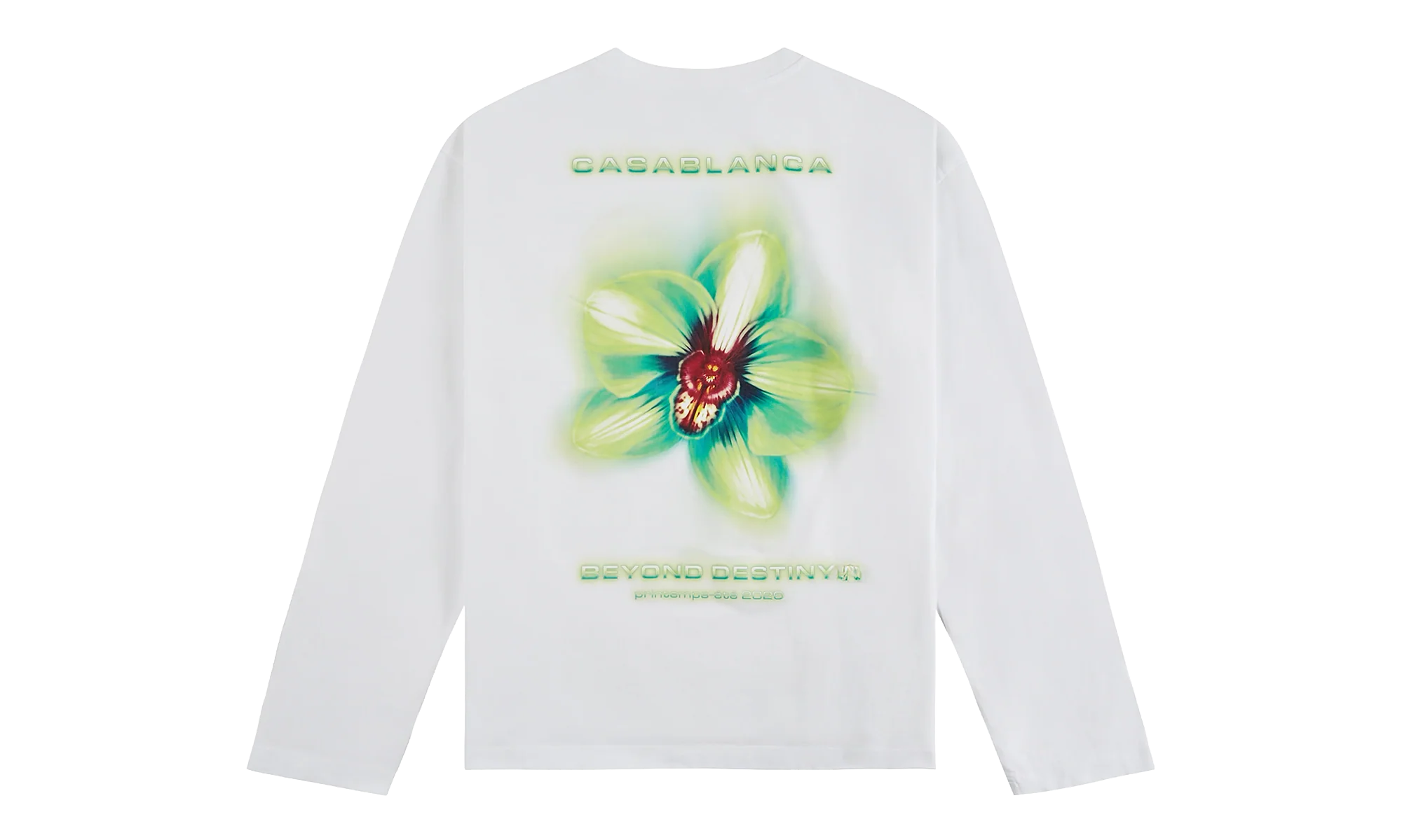 Glitch Orchid Long Sleeve T‑Shirt "White" M P26 JTS 062 02