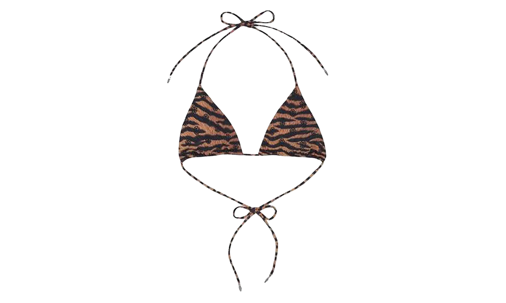 X DIB Orange Tiger Bikini top "Brown" CHRM1084