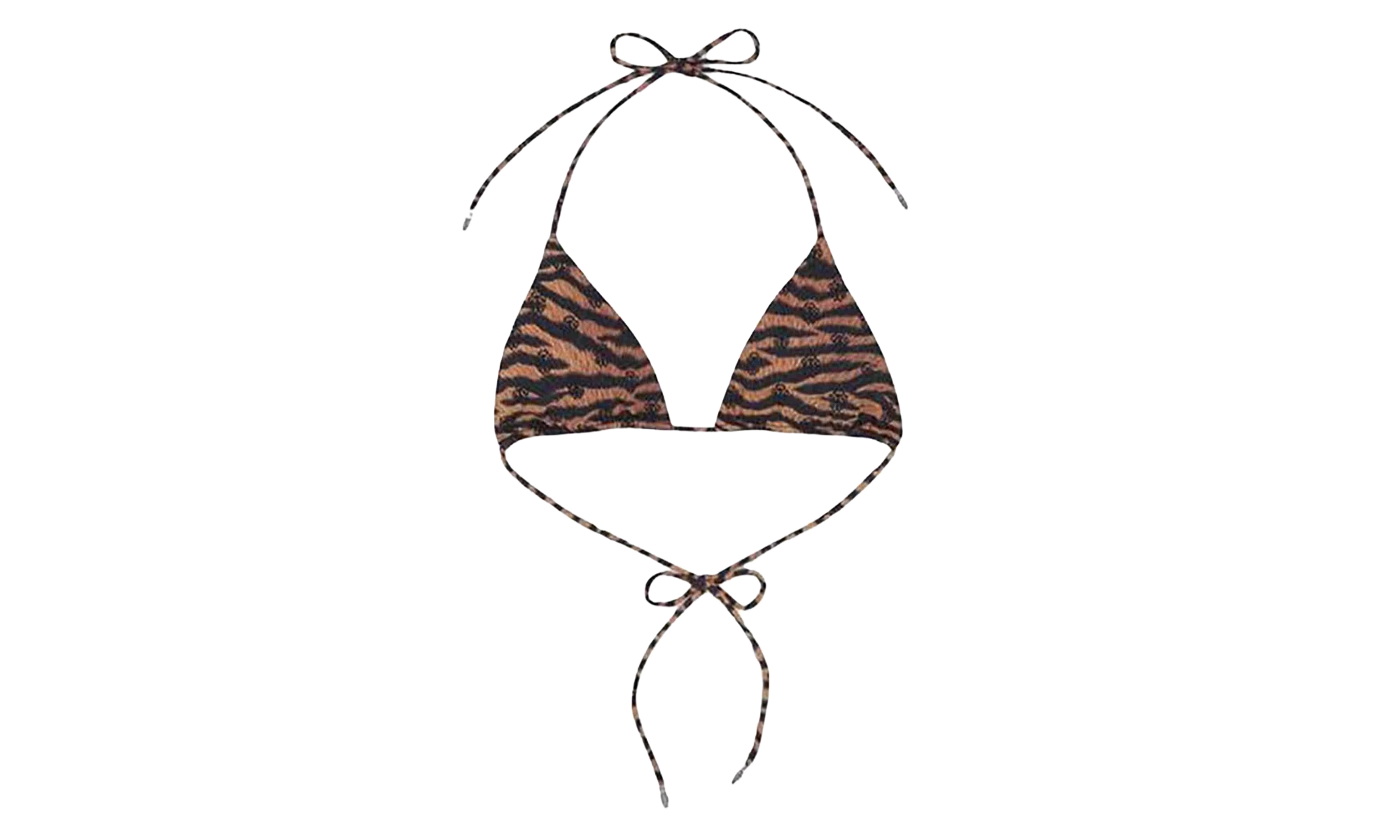 X DIB Orange Tiger Bikini top "Brown" CHRM1084