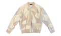 Leather Patch Oversize Bomber Jacket "Alabaster" AMOUJA1073 271