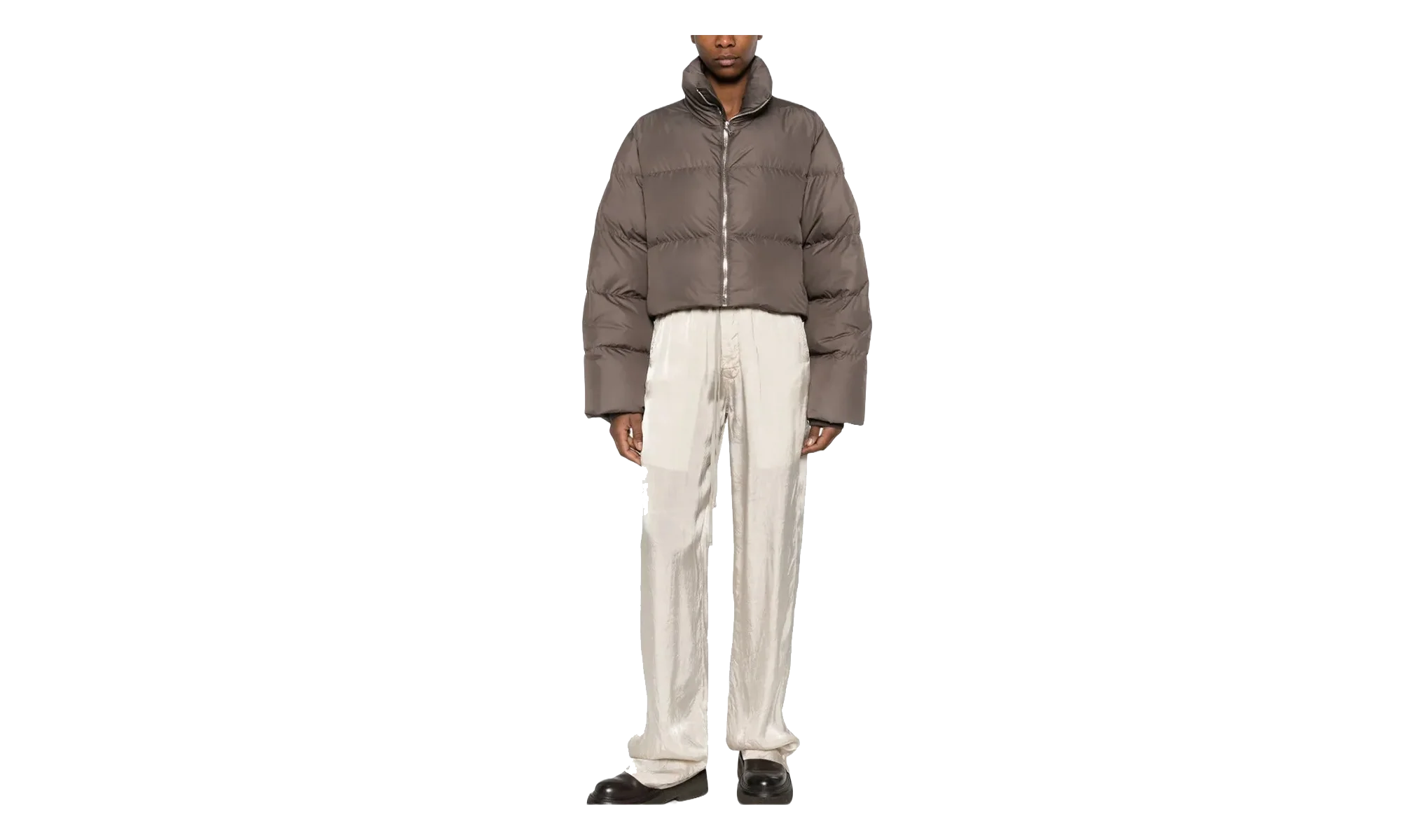 Rick Owens Woven Cropped Cyclopic Jacket WMNS "Dark Dust" MON43
