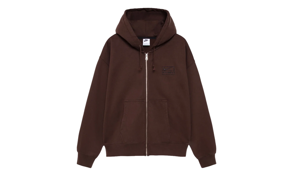 Stussy Stone Washed Fleece Zip Hoodie "Dark Cinder" FJ9175261 DACI