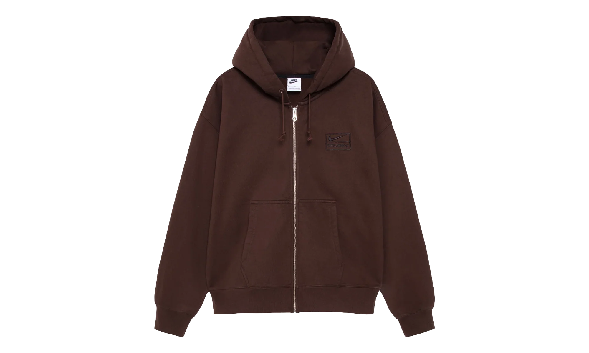 Stussy Stone Washed Fleece Zip Hoodie "Dark Cinder" FJ9175261 DACI