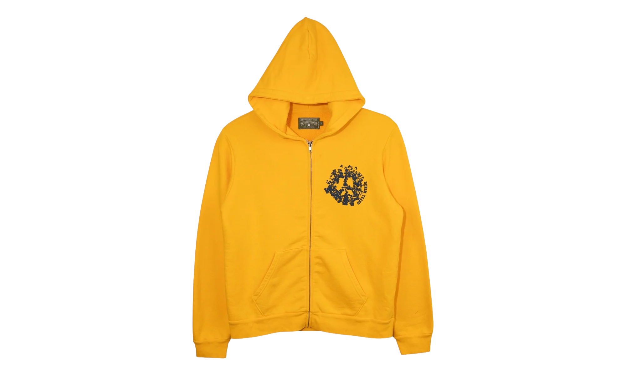 University Logo Zip Up Hooded Sweatshirt "Yellow" DT366