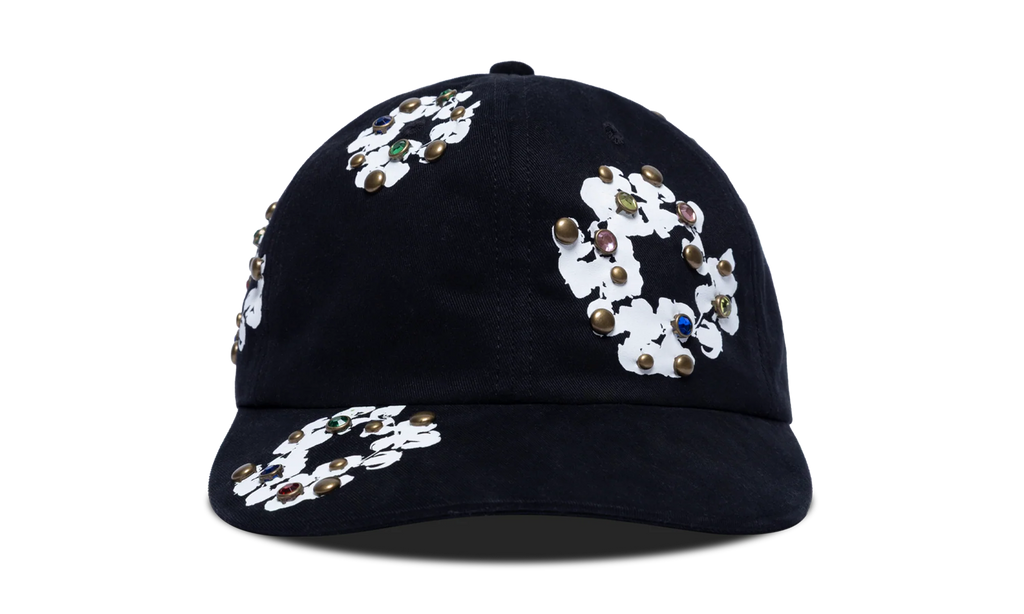 Rhinestone Cotton Wreath Cap "Black" DT351