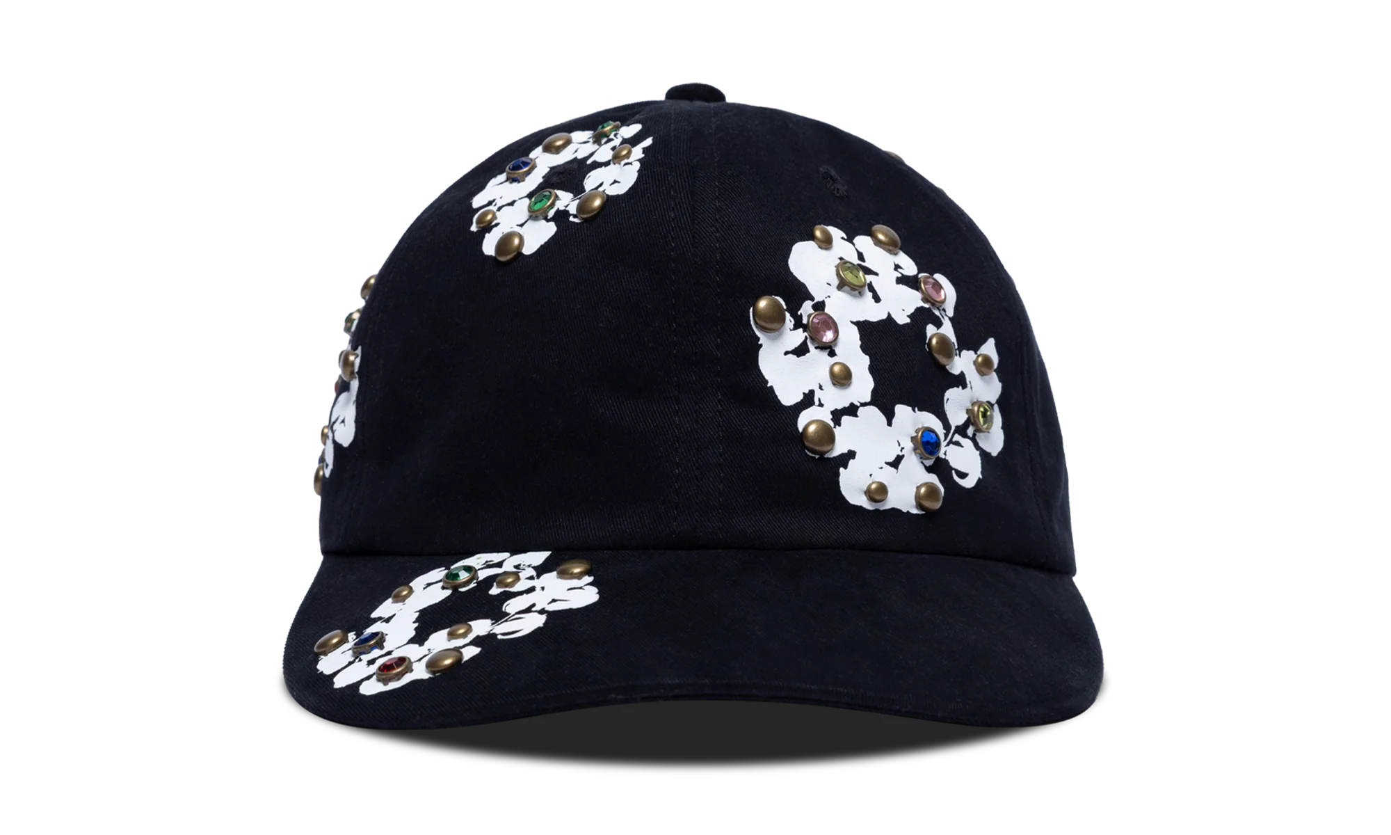 Rhinestone Cotton Wreath Cap "Black" DT351