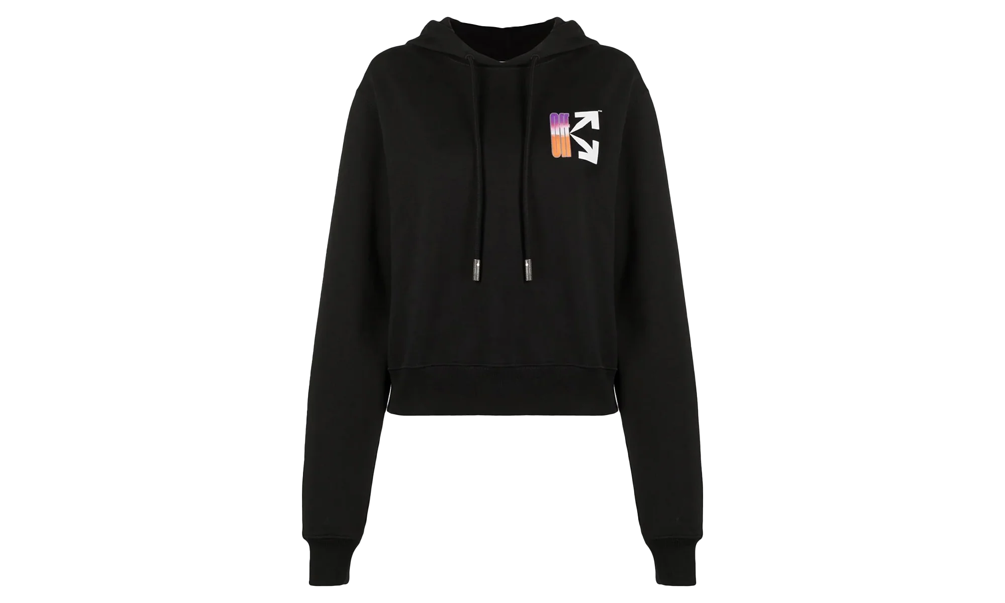 Gradient Crop Hoodie Wmns "Black / Multi" OWBB016R21JER0011084