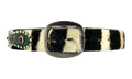 Reptile Studded Fur Belt "Black" GDRSFBB