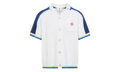 Tennis Cotton Crochet Shirt "White / Blue" MSS26KW131001