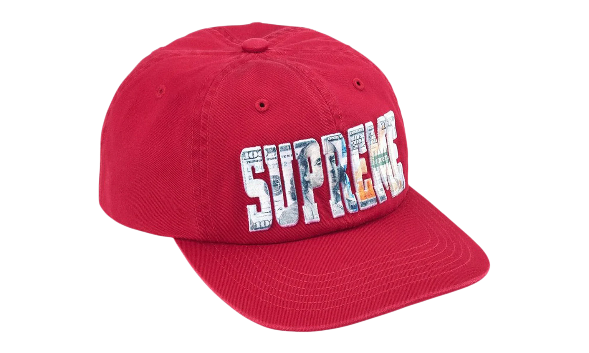 Embroidered Money Logo 6 Panel Hat "SS26 - Red" SU27430
