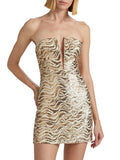 Golden Instinct Mini Dress