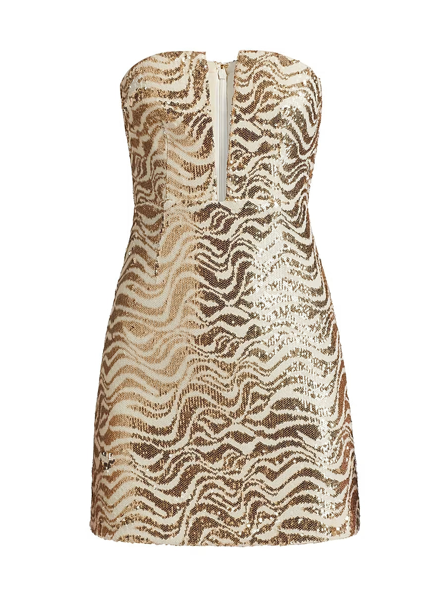 Golden Instinct Mini Dress