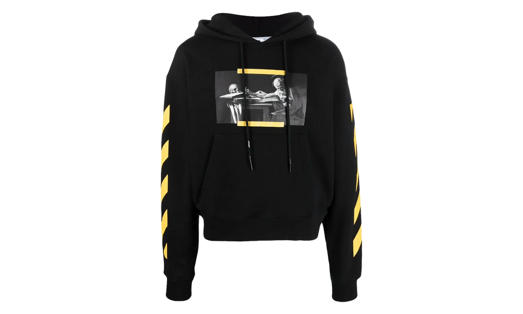 Caravaggio Painting Over Hoodie "Black / Multicolor" OMBB037F21FLE0111084