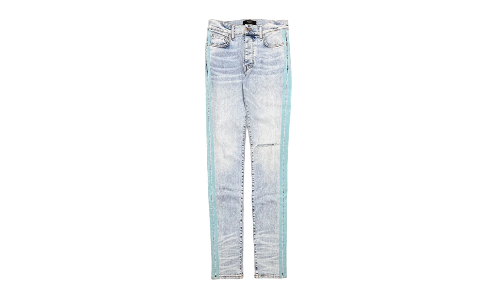 Flocked Track Jeans "Vintage Light Indigo Teal" AFTJVLI