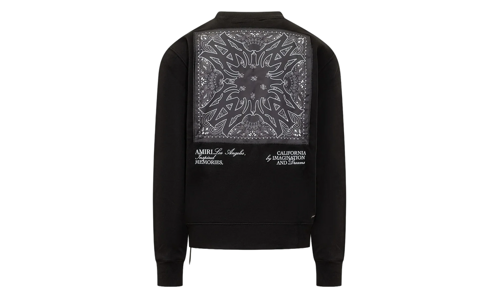 MA Bandana Silk Applique Logo Crewneck Sweatshirt "Black" AMJYCW1041