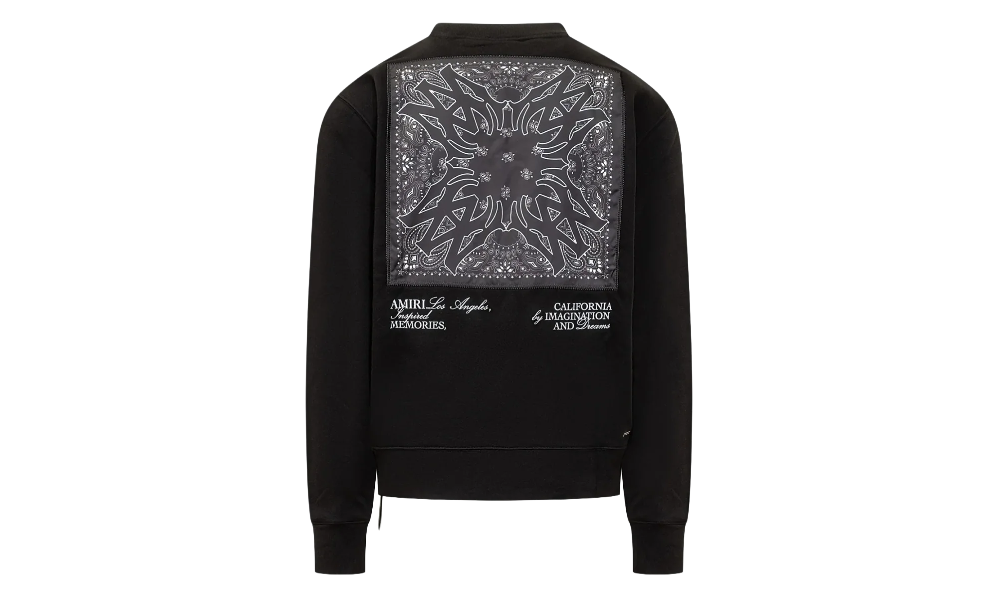 MA Bandana Silk Applique Logo Crewneck Sweatshirt "Black" AMJYCW1041