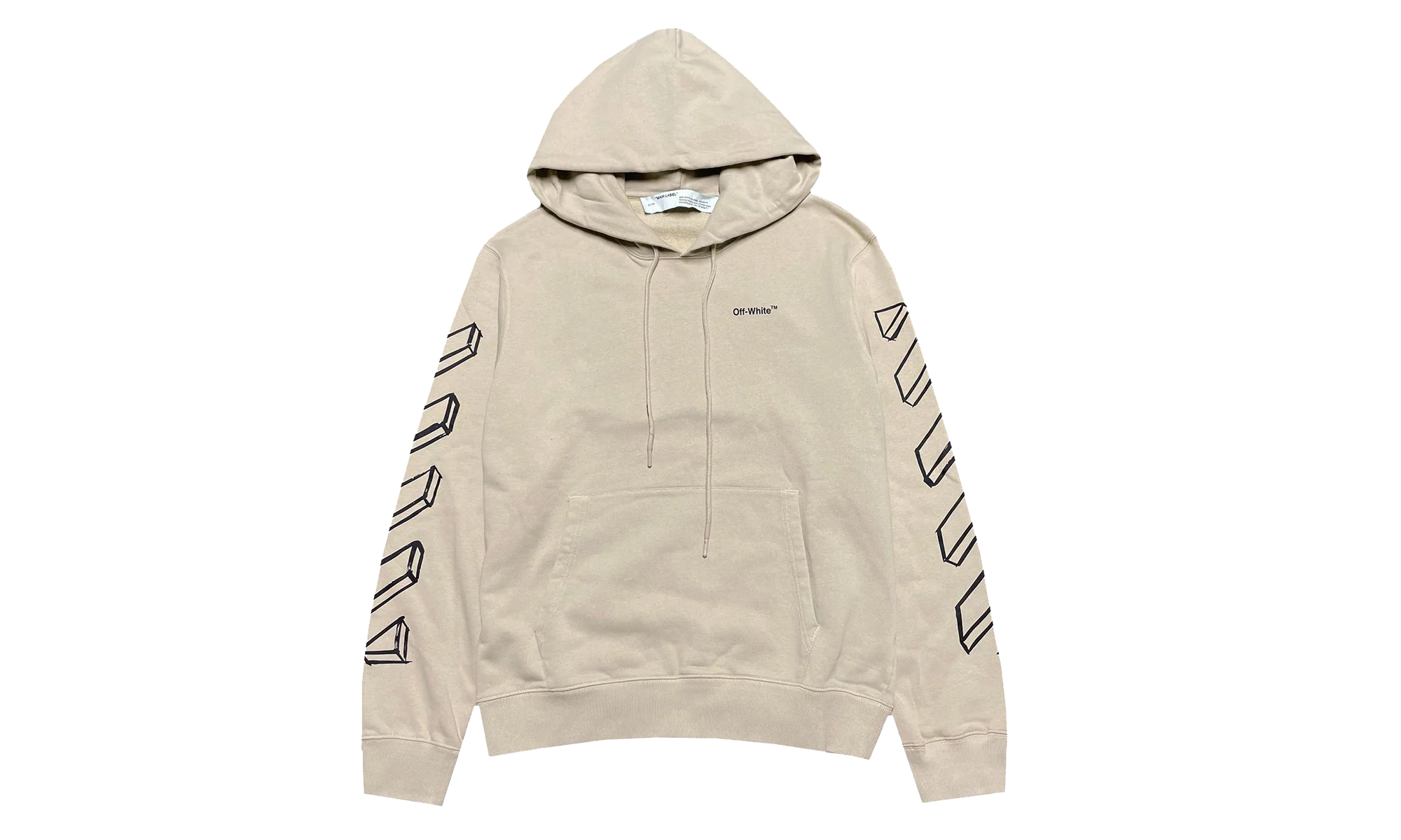 Outline Marker Arrow Hoodie "Beige" OMBB097G20FLE0021710