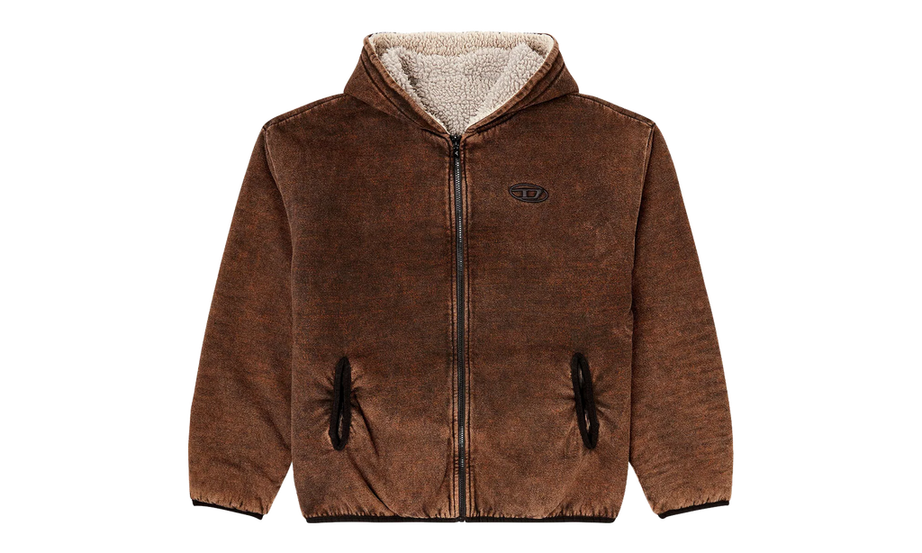 Reversible Hooded Zip Up Jacket "Brown" A199610BMCB9XXA