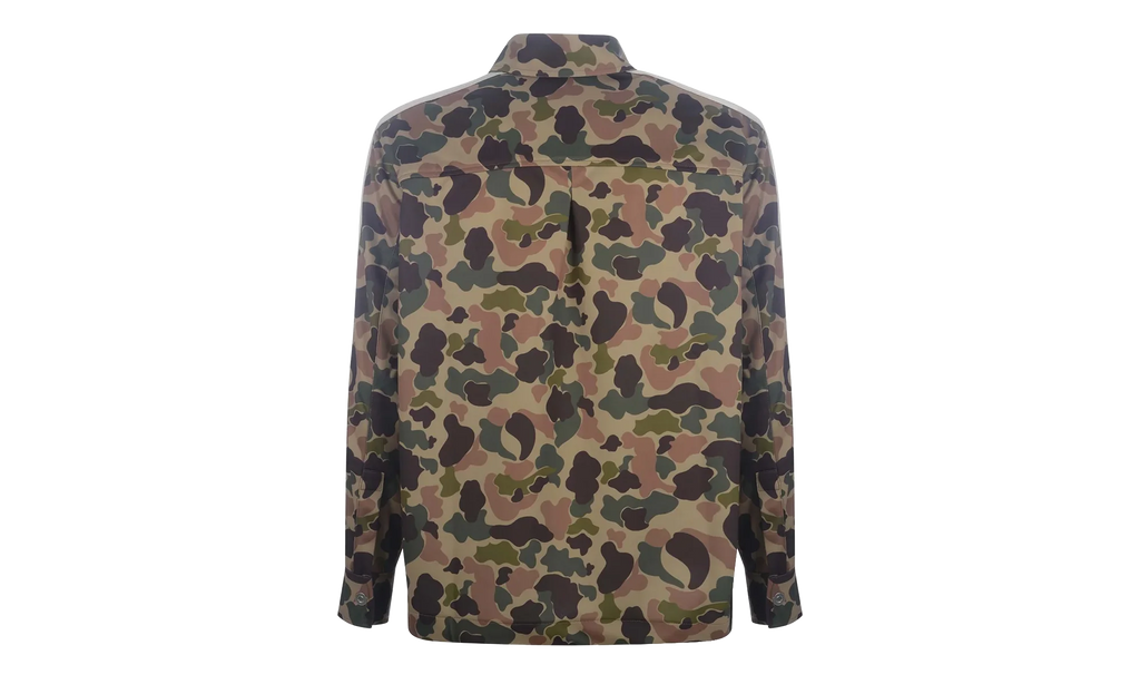 Camo Track Shirt "Military / White" PMGA104F21FAB0055601