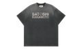 Pearl Studded Logo Tee "Washed Black" SAT006