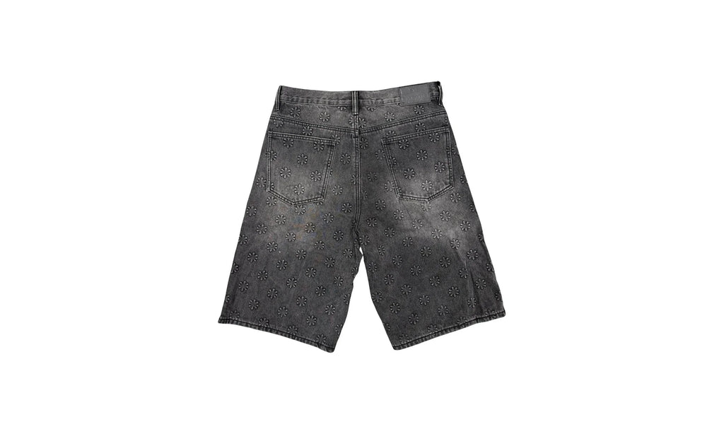 Embossed Jean Shorts "Black" 10049739