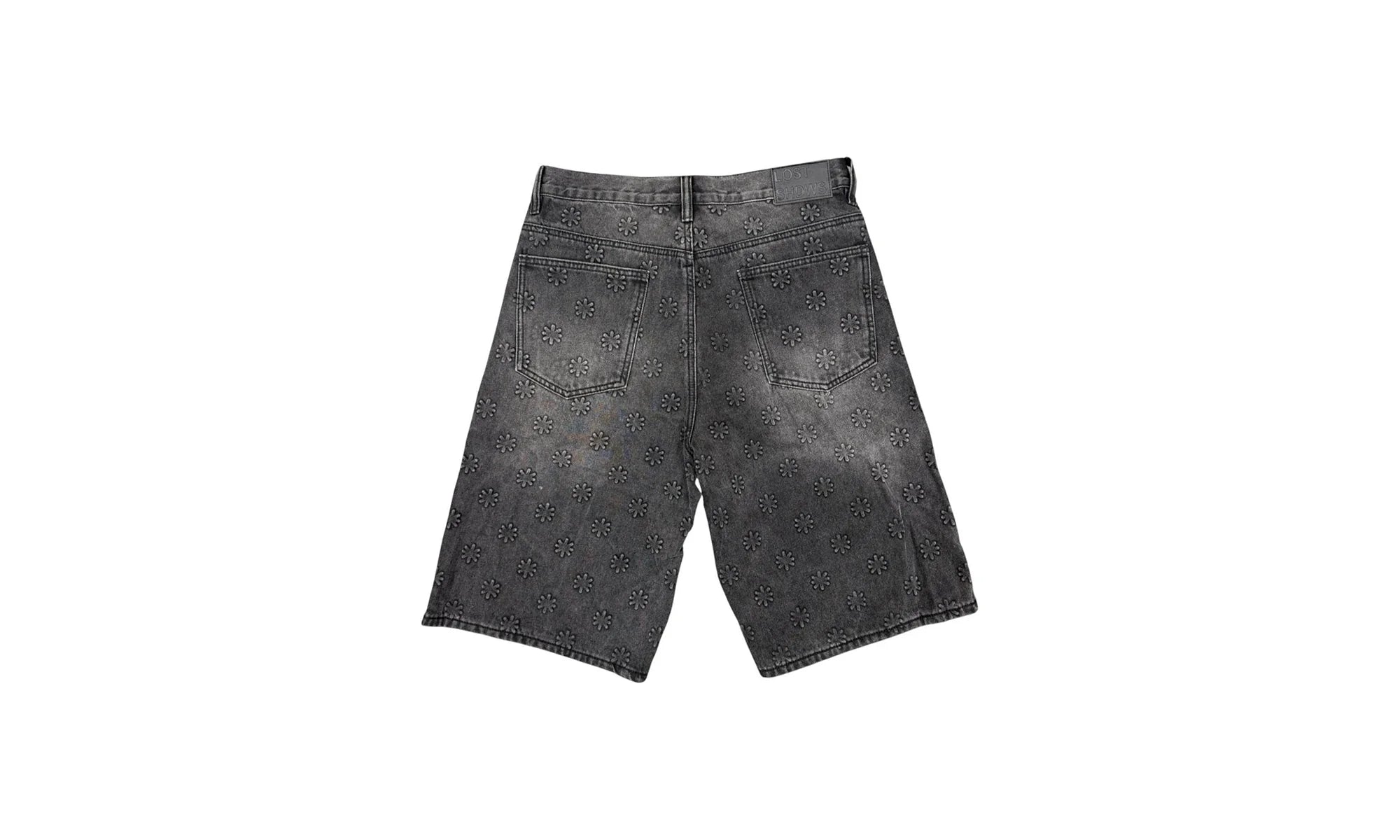 Embossed Jean Shorts "Black" 10049739