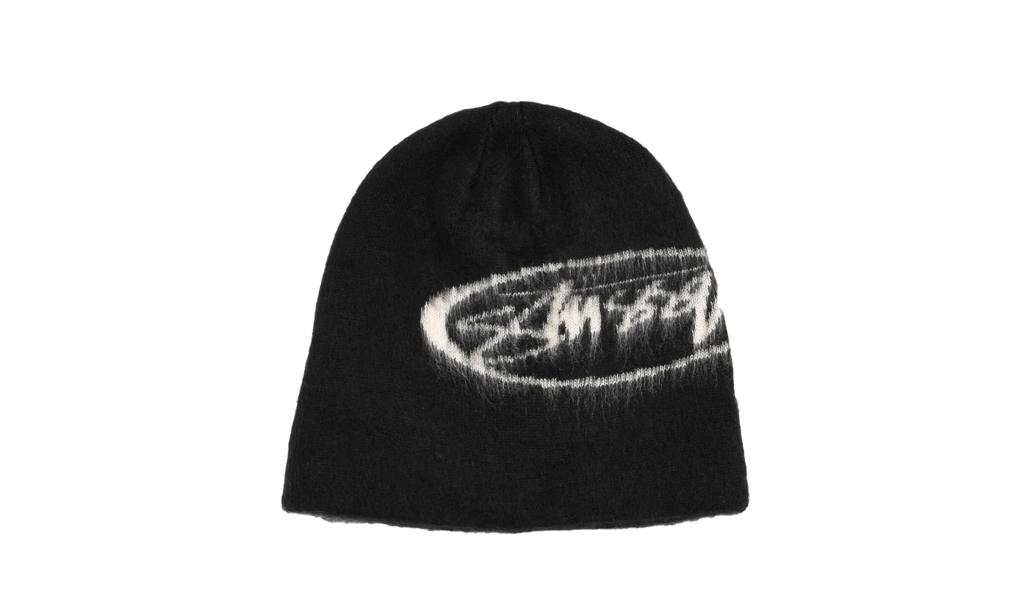 Brushed oval skullcap "Black" STUS330
