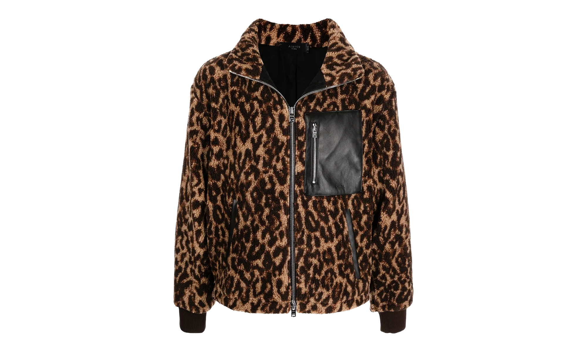 Printed Bandana Fleece Jacket "Brown / Tan" MKF013 242