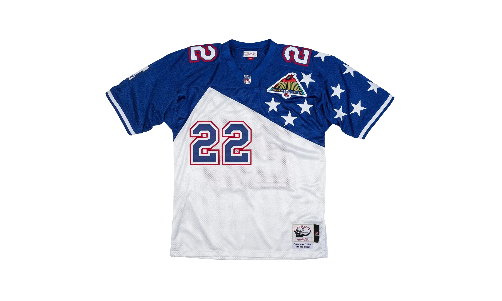 NFL Emmitt Smith Authentic Jersey "1994-95 NFC - White / Royal" AJY6LG19119 NFCWHRY94ESM