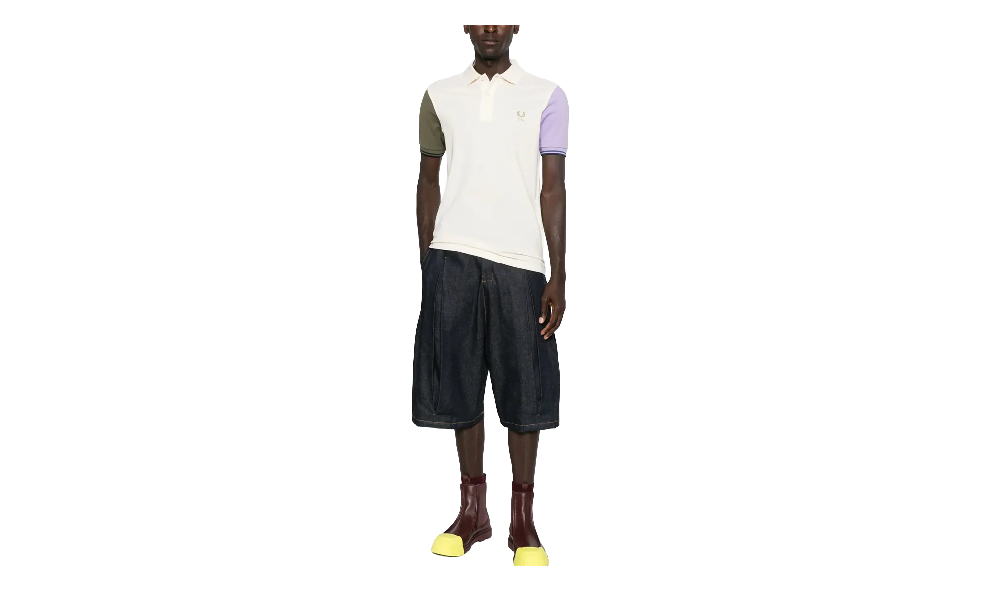 Color Blocked Polo "White" FP T504 051