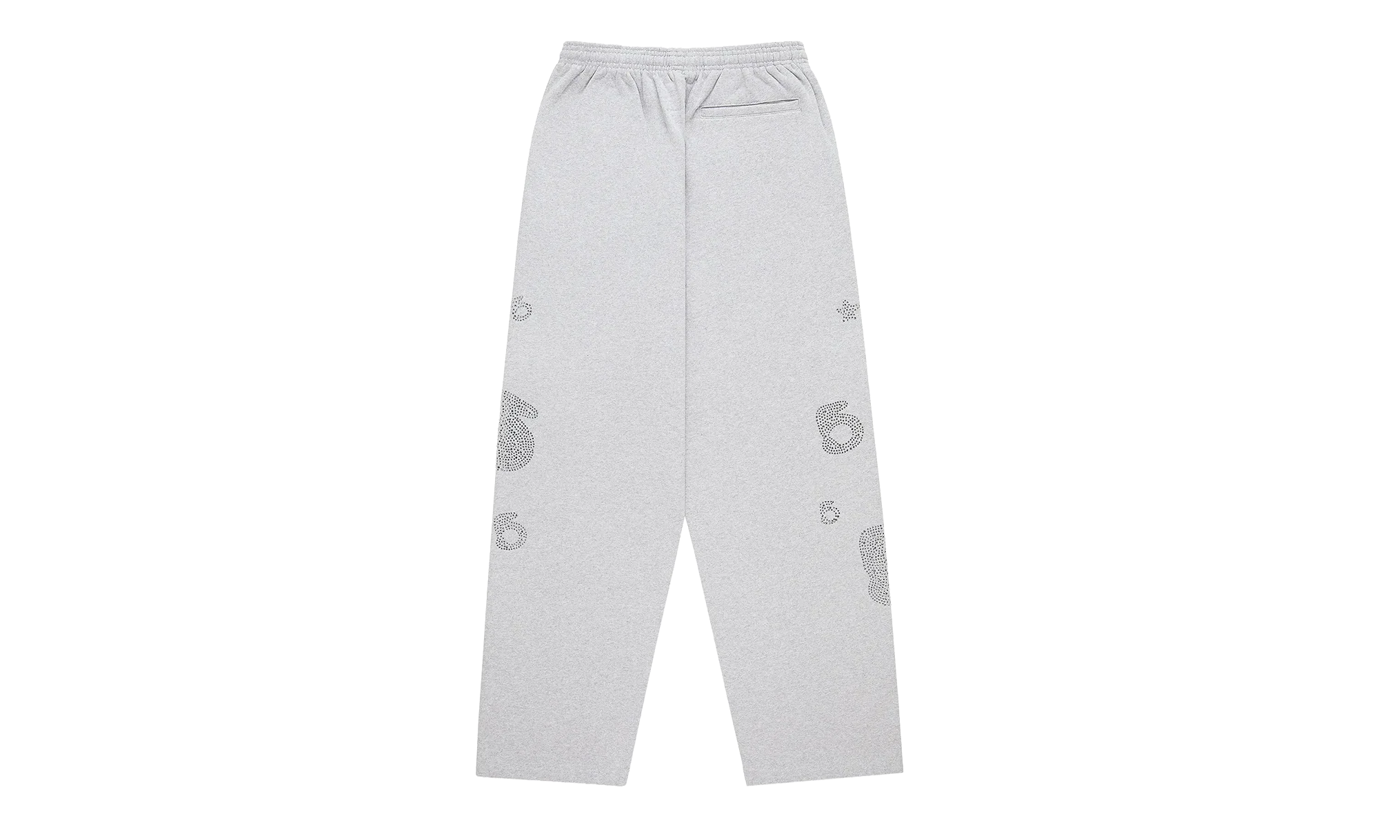 Rhinestone Beluga V2 Wide Leg Sweatpants "Heather Grey" SP5der310
