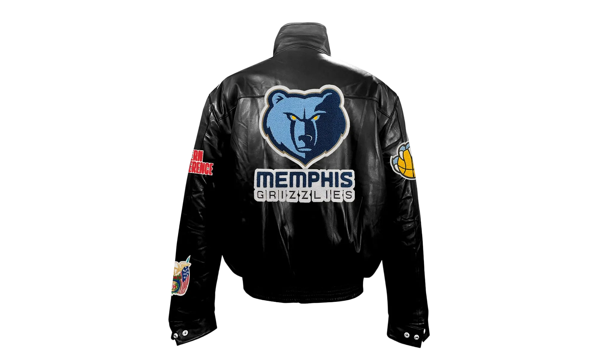 Full Leather Puffer Jacket "Memphis Grizzlies" NBA 104P GRI