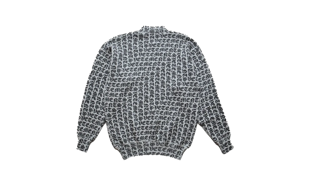 Vetements Gothic Monogram Sweater Grey "Grey" UA65KN210G