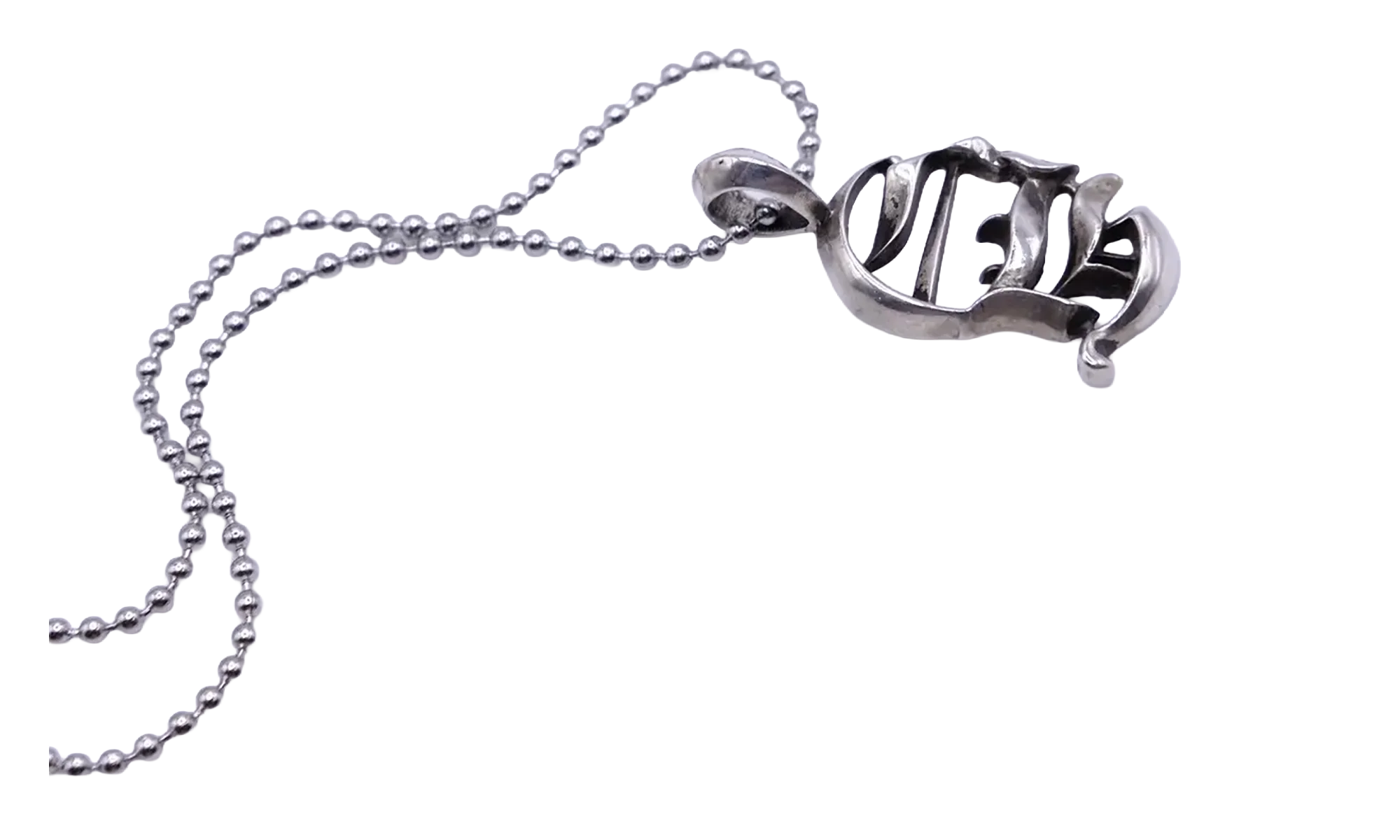 Logo CH Vertical Pendant With Ball Chain "Silver" CHRM0767