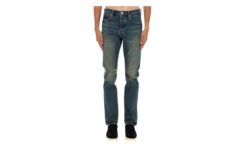 P005 Stratos Vintage Knee Slit Jeans "Dark Indigo" P005 SVKD425