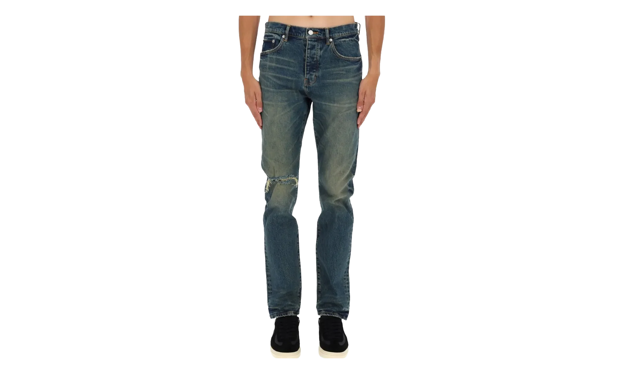 P005 Stratos Vintage Knee Slit Jeans "Dark Indigo" P005 SVKD425