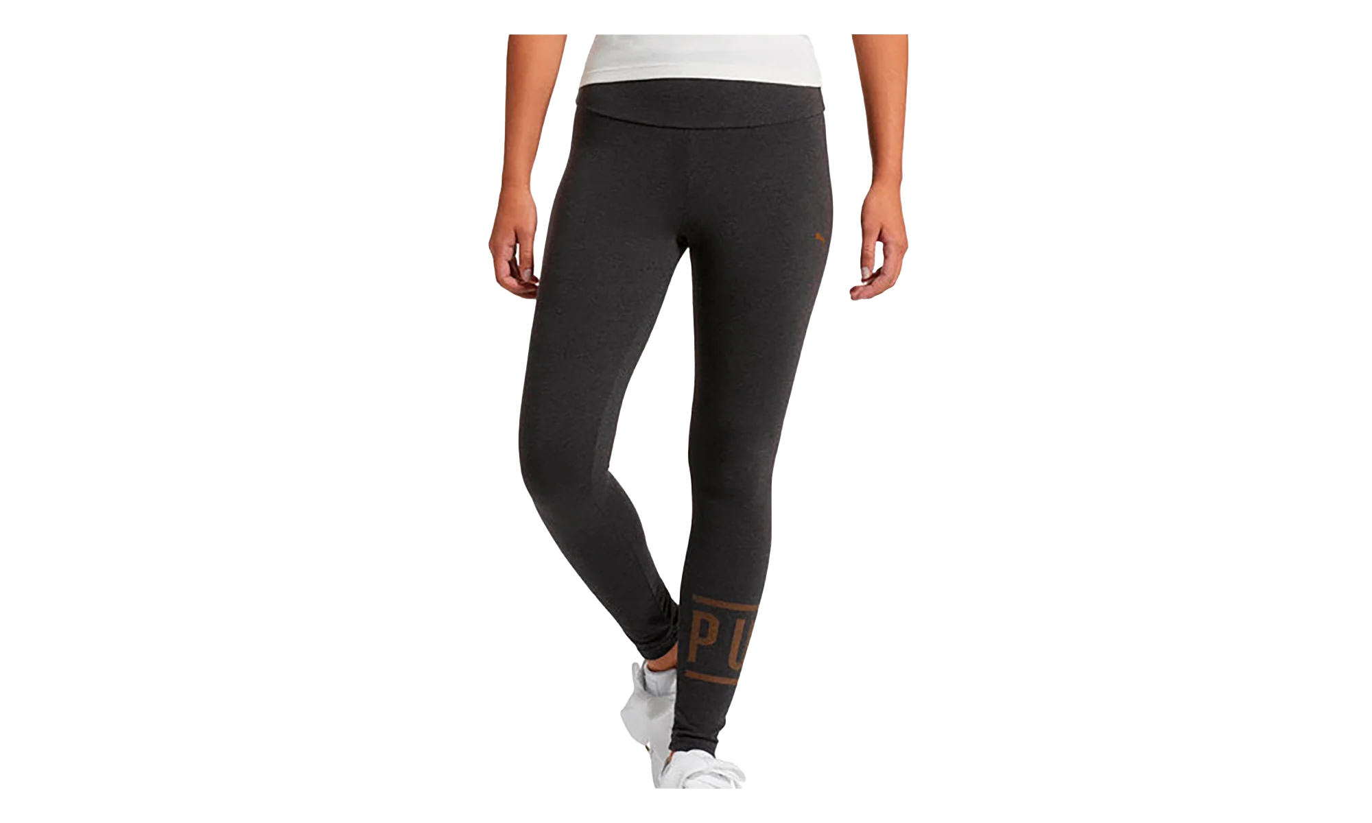 Athletic Logo Leggings WMNS "Dark Grey Heather / Bronze Metal" 854820 09