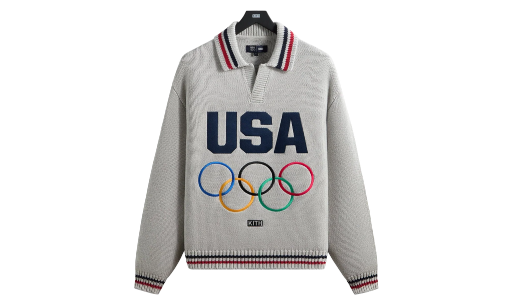Team USA Nelson Rugby Sweater "Light Heather Grey" khm034846 002