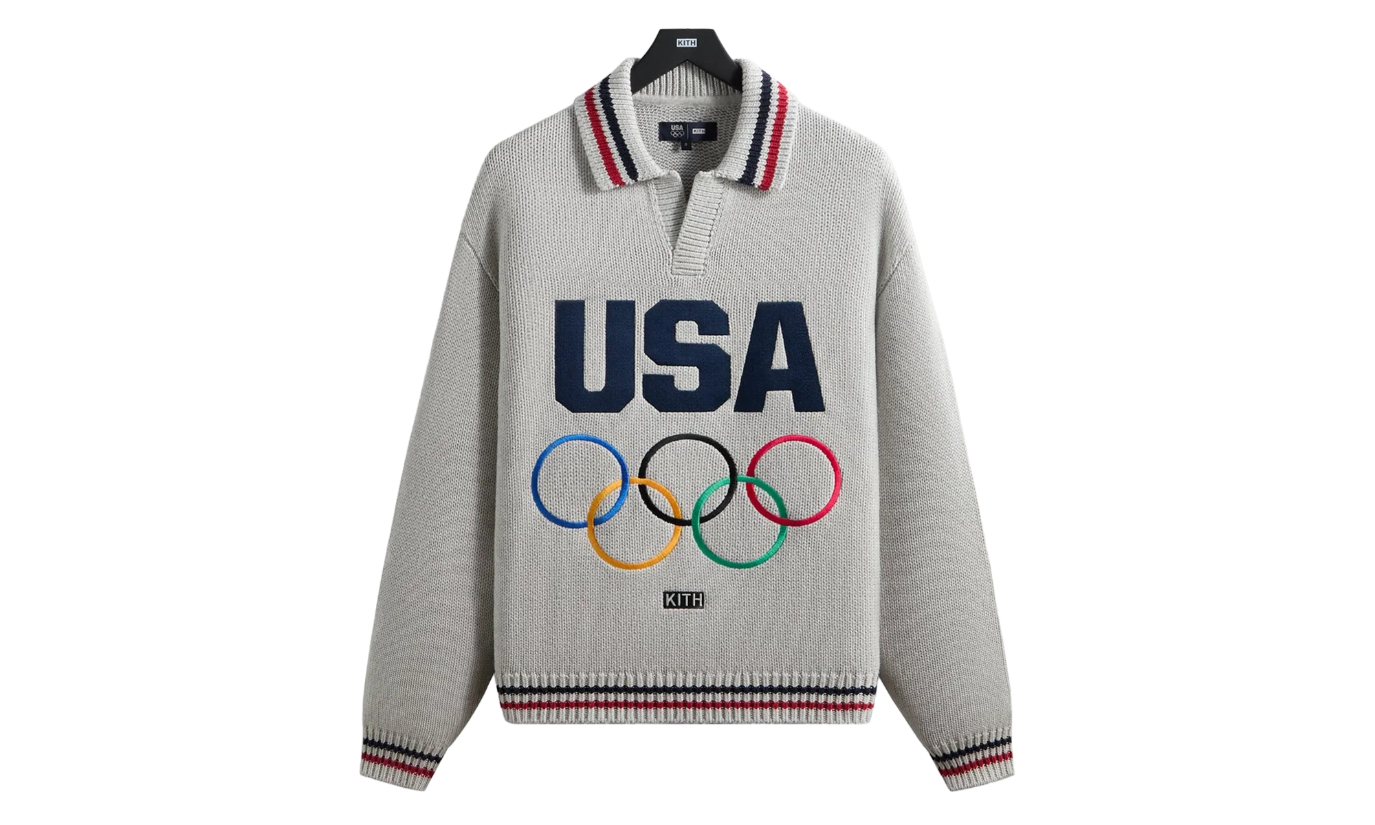 Team USA Nelson Rugby Sweater "Light Heather Grey" khm034846 002