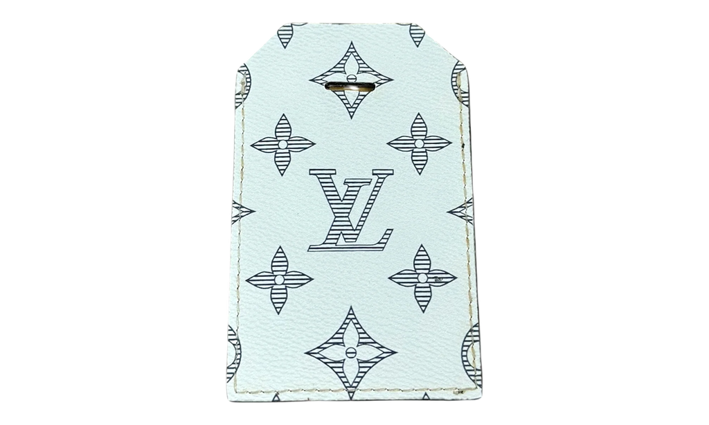 Chapman Brothers Luggage Tag "Monogram White" LVCBLTMW