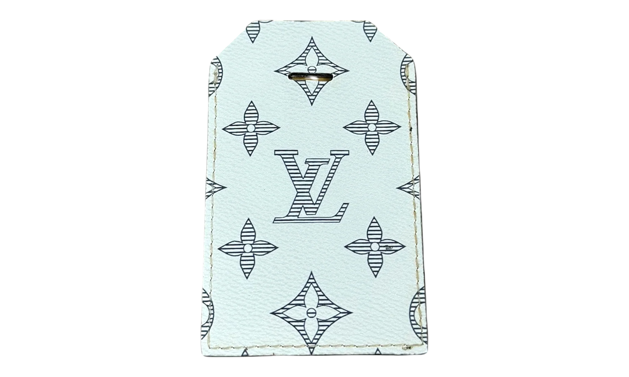 Chapman Brothers Luggage Tag "Monogram White" LVCBLTMW