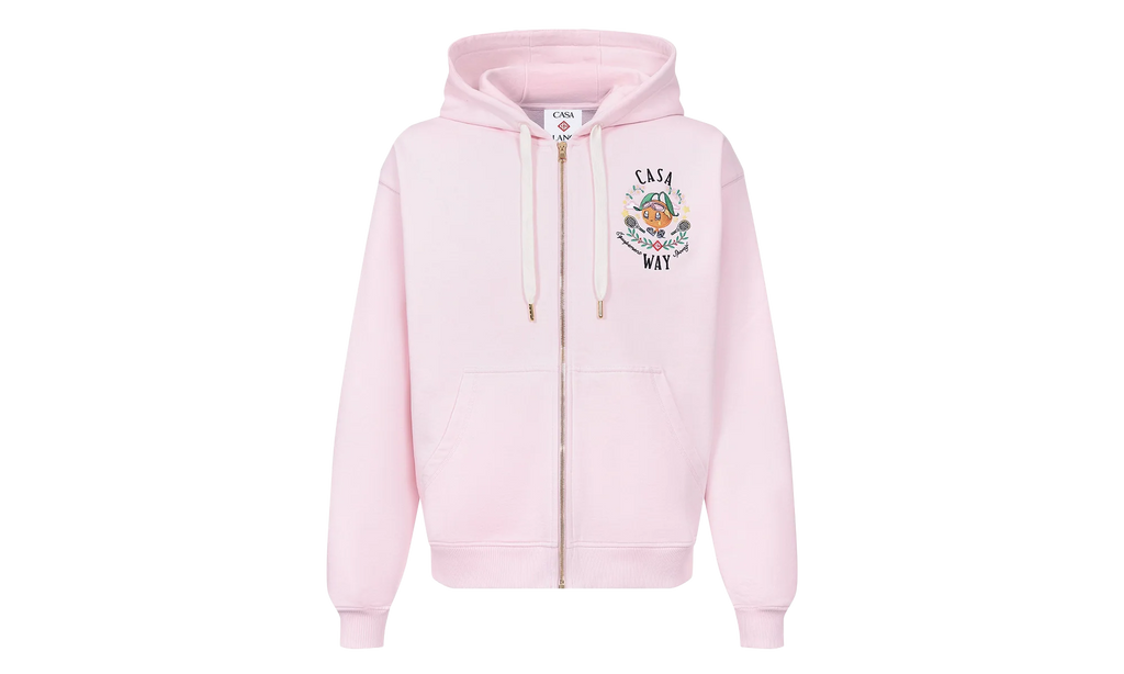 Casa Way Mascot Printed Full Zip Hoodie "Pink" M AW25 JTP 408 05